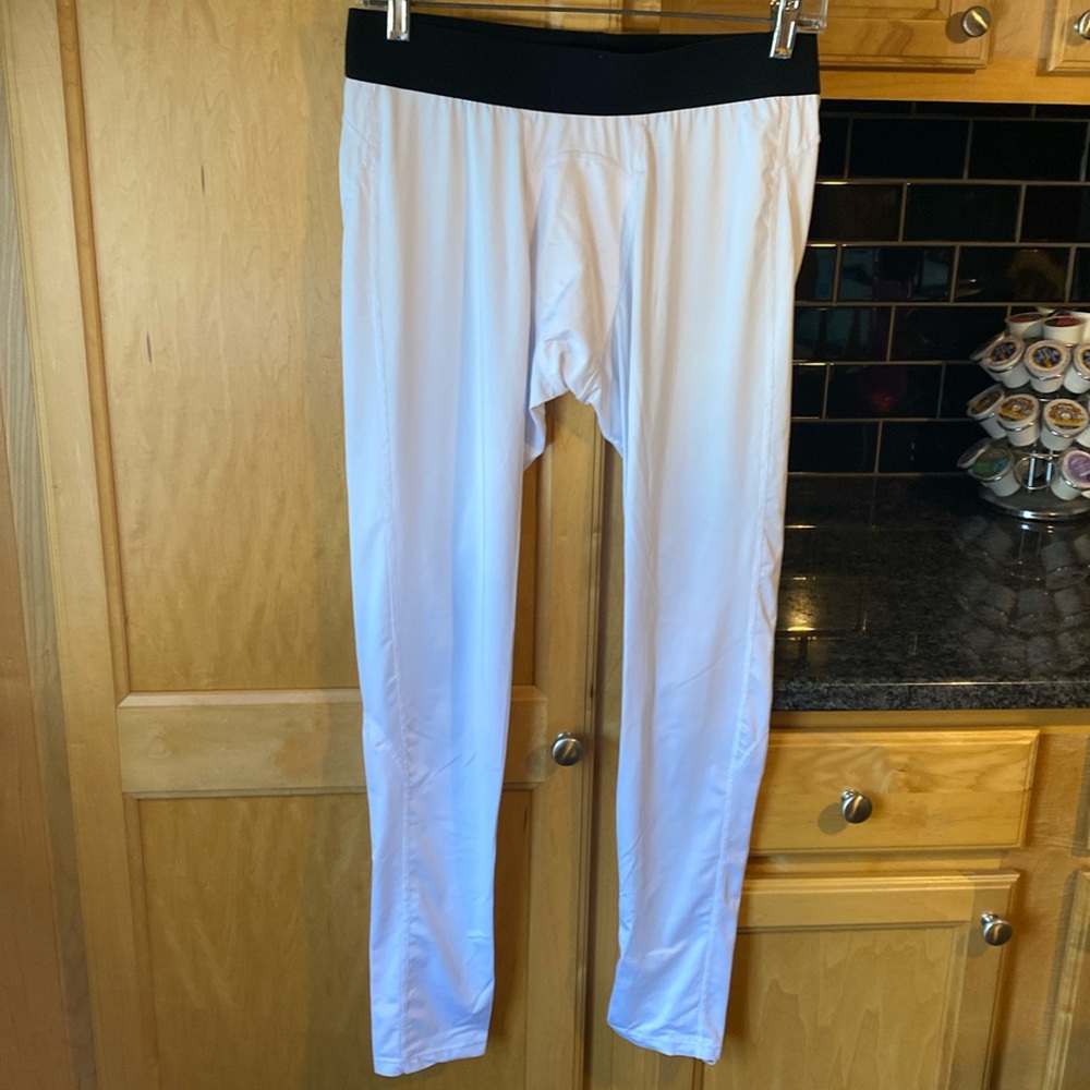 Yuerlian men’s compression leggings, full length. White, size XL, like new.